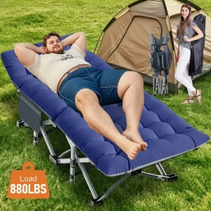 Folding Bed Cot with 3.3 inch 2 Sided Mattress