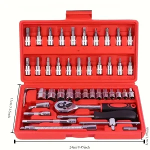 46PCS 1/4 inch Drive Socket Set