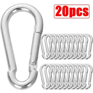 10/20/30Pcs Mini Carabiner Keychain D-rings