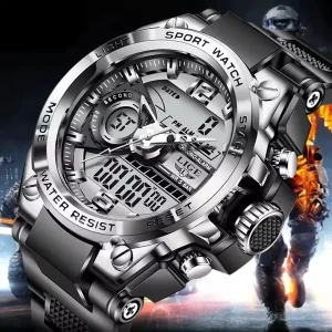 Men Military Digital 50m Waterproof Wristwatch